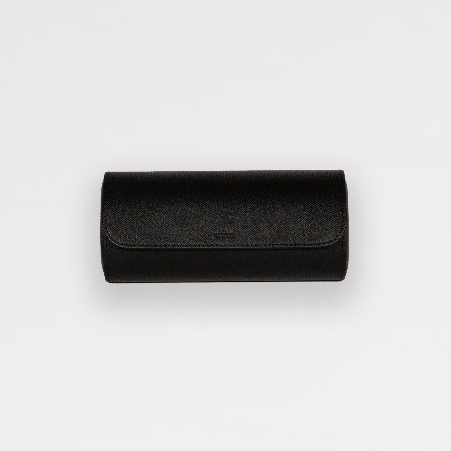 Émile Triple Watch Roll - Black/Cream
